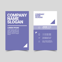 Very Peri Business Card Template. Eps 10 Vector.