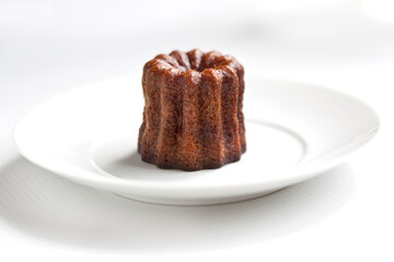 An unusual cake on a white plate 