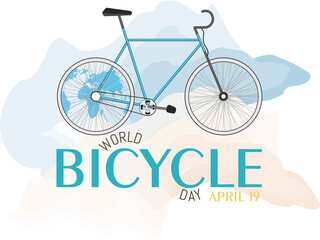 World Bicycle Day vector. Vector bicycle icon