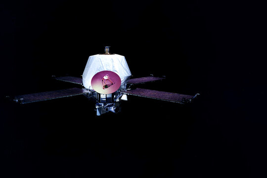 Space satellite on a dark background. Elements of this image furnished by NASA