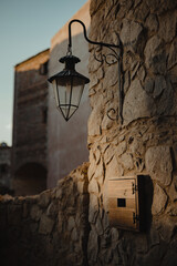 old mailbox on stone wall, nostalgic photo