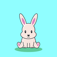 rabbit bunny cartoon egg easter cute background vector poster animal sale pet icon character drawing