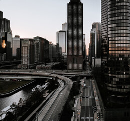 Beautiful shot of the city of Chicago, Illinois in the US