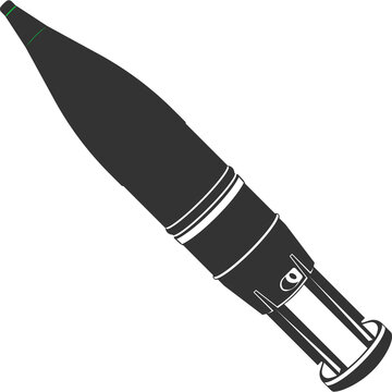 A projectile for chemical weapons. Vector flat image.