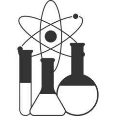 A set of icons for a scientific laboratory.