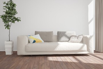 Modern interior design. 3D illustration