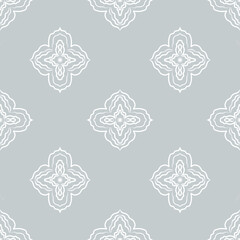 Decorative vintage tile pattern in oriental style. Print for fabric, textile, interior, paper, packaging, stationery