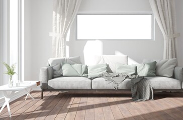 Modern interior design. 3D illustration