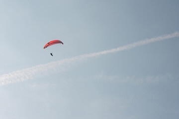 paragliding outdoor on-mountain in nature