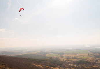 paragliding outdoor on-mountain in nature