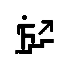 Stairs Up icon in vector. logotype