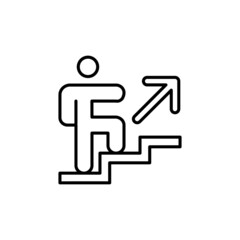 Stairs Up icon in vector. logotype