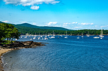 Scenic view of Camden Maine Harbor