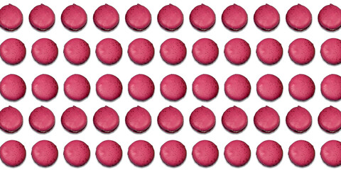 French Colorful Macaron Cookies isolated on white background