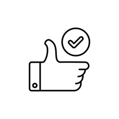 Positive Feedback icon in vector. logotype