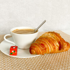 croissant and coffee