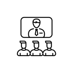 Presentation Room icon in vector. logotype