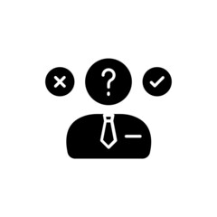 Decision Making Confusion icon in vector. logotype
