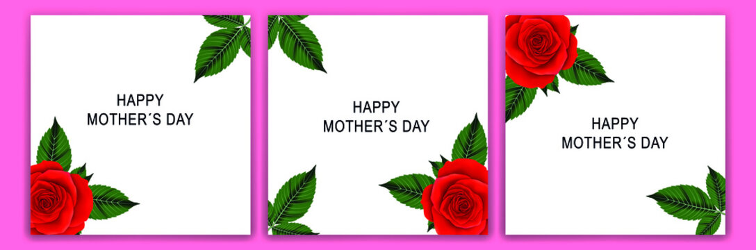 Valentine's and mother's day background. Vector illustration. background with red roses. Love sale banner or greeting card. social networks mother's day and valentine's day.