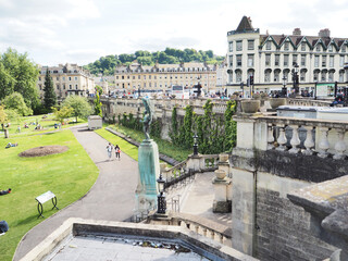 Beautiful shot of the Parade Gardens during the day in Bristol, UK