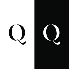 Q letters Initial icons monogram vector inspiration logo design