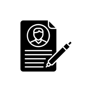 Resume icon in vector. logotype