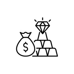 Commodities Investment icon in vector. logotype