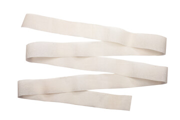 white paper confetti tape isolated on white background