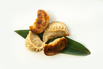 Gyoza dumplings Japan Food on white background