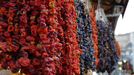 Sun Dried Red Peppers and Eggplant at Spice Market Turkey