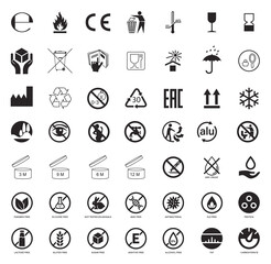 Set of Packaging Symbols. - obrazy, fototapety, plakaty