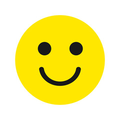Smiling yellow emoticon for apps and websites