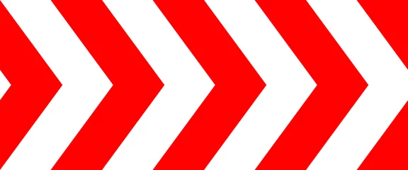 Foto op Canvas red and white chevron road sing, vector illustration © cosastocker