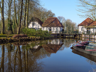 Fototapeta na wymiar Wassermühe bei Winterswijk in den Niederlanden