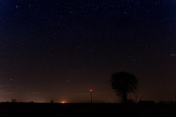 gwiazdy , noc, polska, wiatraki © Daniel Folek