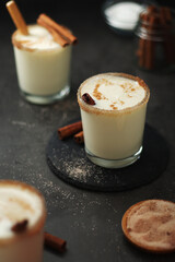 Kogel mogel drink made from eggs with cream