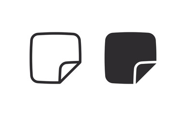 Stickers icons. Stickers flat and linear. Conceptual stickers mockup. Vector images