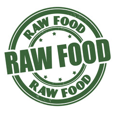Raw food grunge rubber stamp
