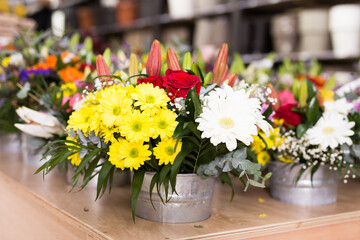 flowers in the garden on the table