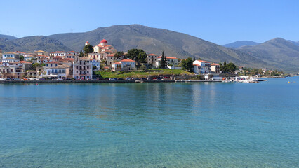 Fototapeta premium Traditional and picturesque village of Galaxidi famous for marine history and neoclassic architecture, Greece