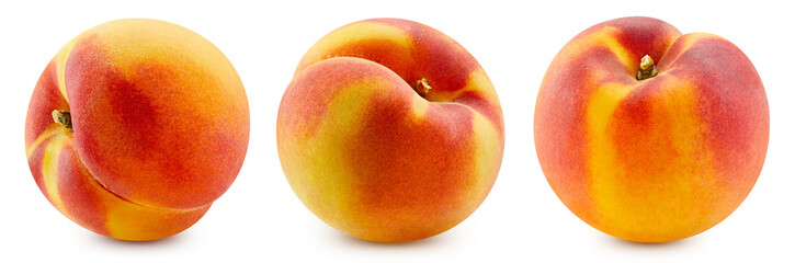 Peach isolated on white background