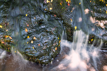 Water fall close up, Maich water, Renfrewshire, Scotland, UK