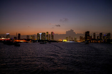 Fototapeta premium Skyline of Miami Downtown in the evening - travel photography