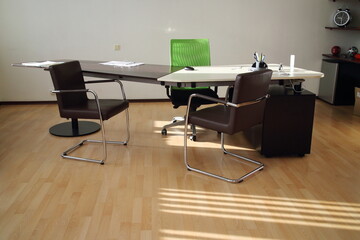 large boss desk in the office