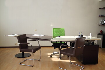 large boss desk in the office