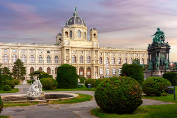 Museum of Art History (Kunsthistorisches museum) on Maria Theresa square (Maria-Theresien-Platz) in Vienna, Austria