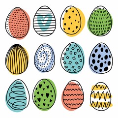 Vector collection of Easter eggs