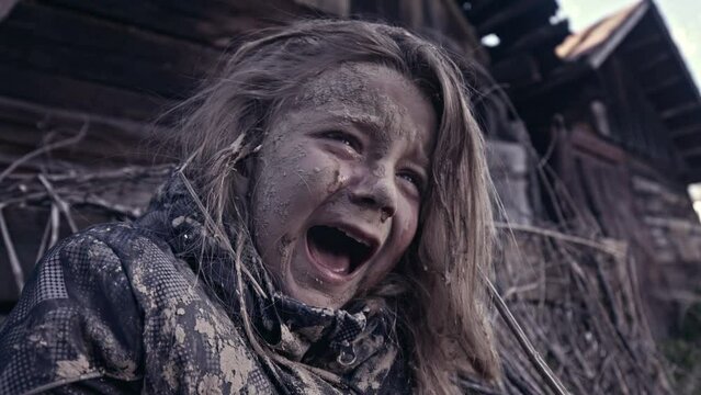 girl without a home, apocalypse, war