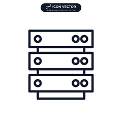 Database, Server icon symbol template for graphic and web design collection logo vector illustration