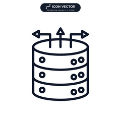Database, Server icon symbol template for graphic and web design collection logo vector illustration